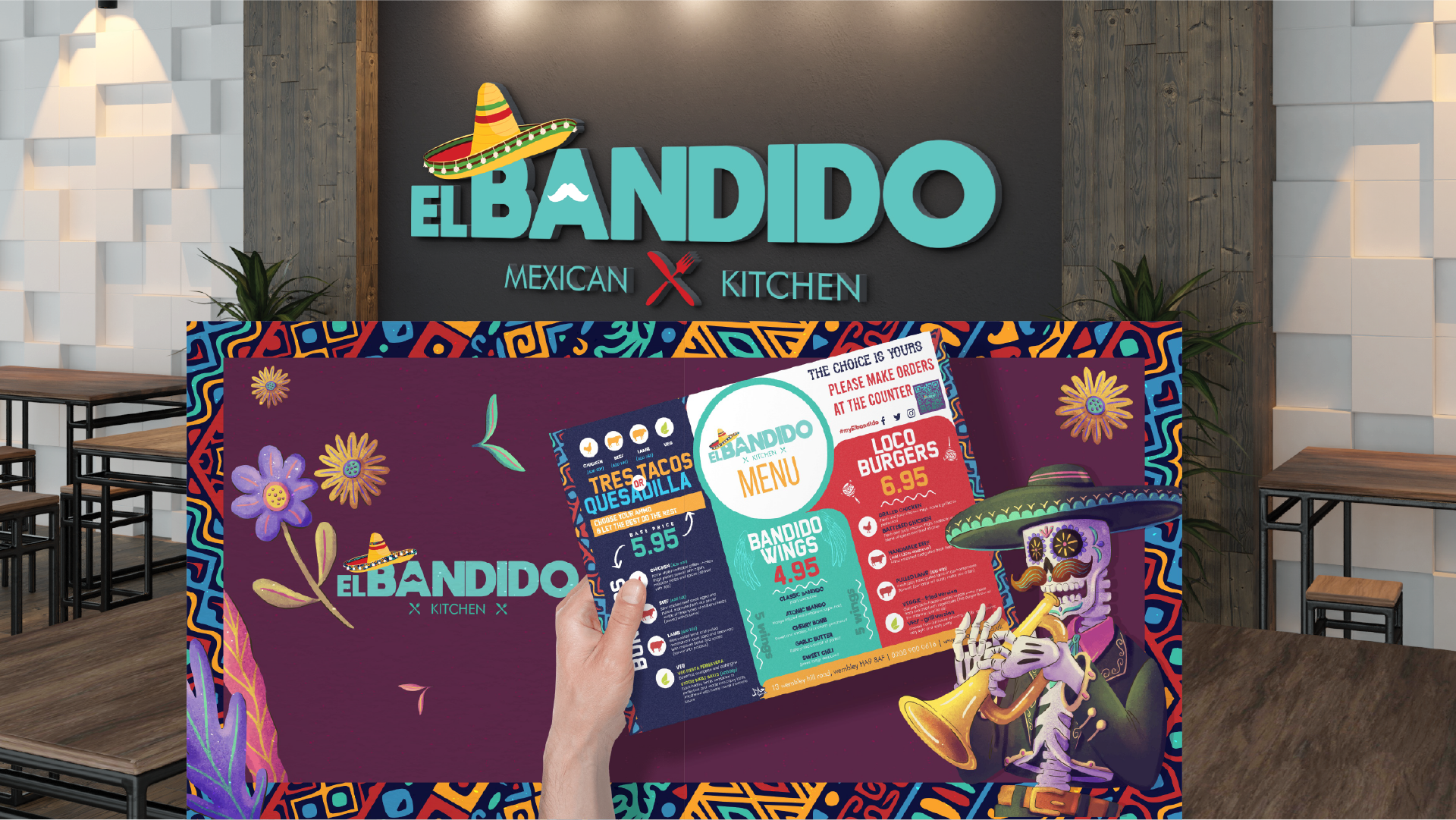 El Bandido Mexican Kitchen brand identity
